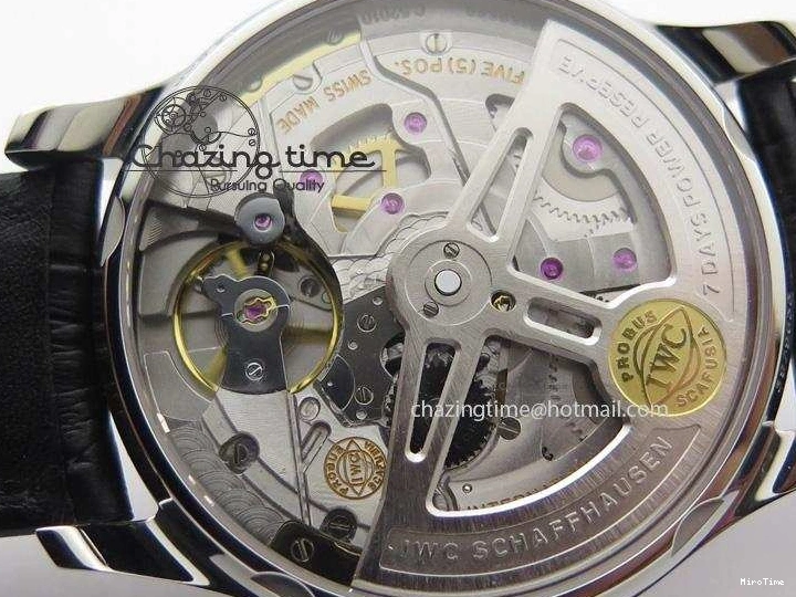 MIROTIME 0205 Practical Portuguese Real PR IW500109 ZF 1:1 Best Edition Black Dial On Black Leather Strap A52010 V 7308